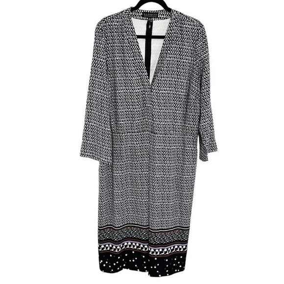 Eloquii Purple Dot Print Long Sleeve Midi Dress w/ Pockets Women's Plus Size 18 - Picture 1 of 8
